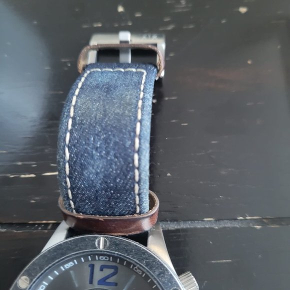 ARMANI EXCHANGE Wellworn Chronograph Grey Dial Blue Textile Men's Watch AX1517 - Picture 4 of 6